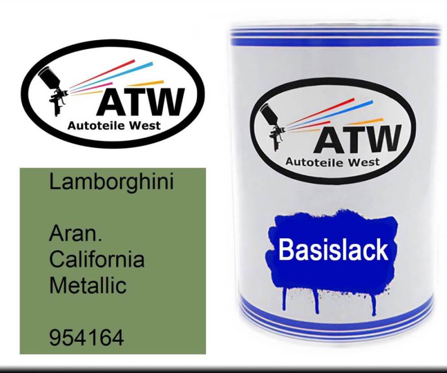 Lamborghini, Aran. California Metallic, 954164: 500ml Lackdose, von ATW Autoteile West.